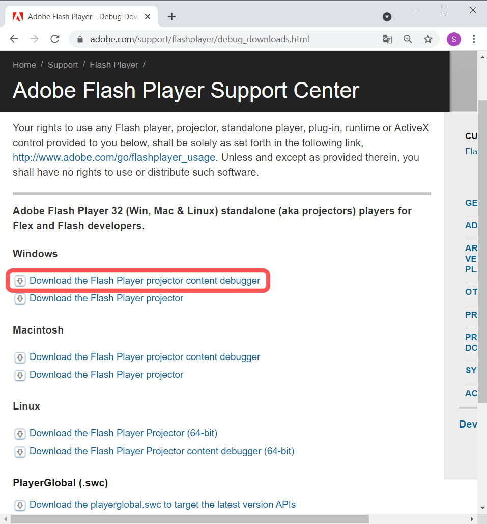adobe flash player help center